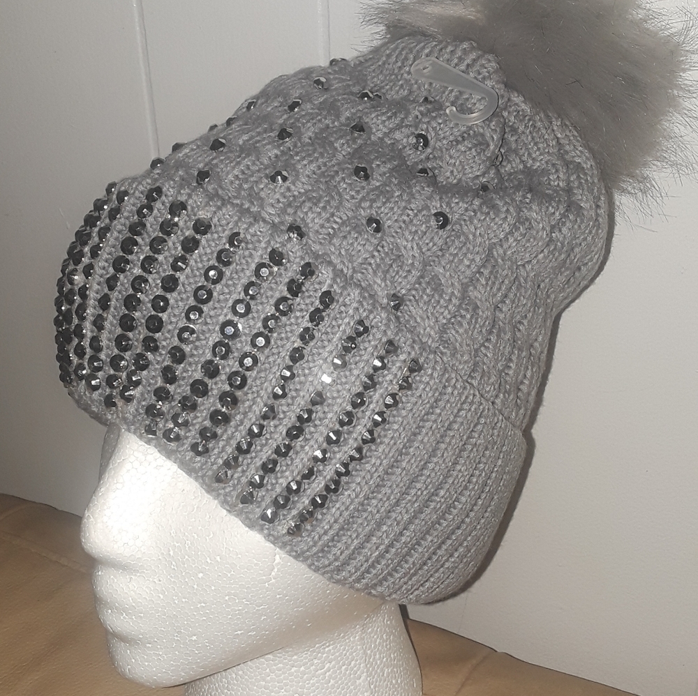 Grey beanie hat